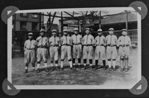 Asahi ball team postcard FRONTb